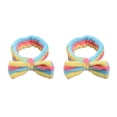thumbnail image 2 of Minnieouse Diademas Lazo Nudo Estiramiento Suavidad Adornos de franela Accesorios para el cabello Diadema para de cara Sporting iris raya raya arcoiris 2piezas Minnieouse  CBP376848, 2 of 5