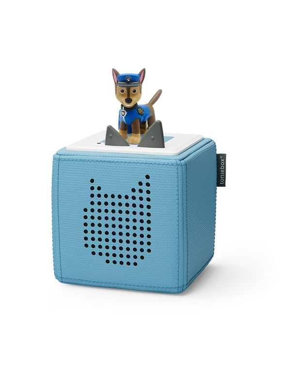 Tonies Paw Patrol Toniebox Audio Player Starter Set with Chase, for Kids 3+, Light Blue, Weight: 3 lbs