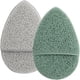 thumbnail image 1 of S&T INC. Esponjas faciales exfoliantes para lavado de cara, almohadillas exfoliantes reutilizables, color gris y salvia, 2.6 x 3.9 pulgadas, paquete de 2, 1 of 5