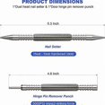thumbnail image 4 of Spring Double End Nail Punch Set Center Hole Punch Spring Loaded Marker Metal Woodworking Drill Bit, 4 of 5