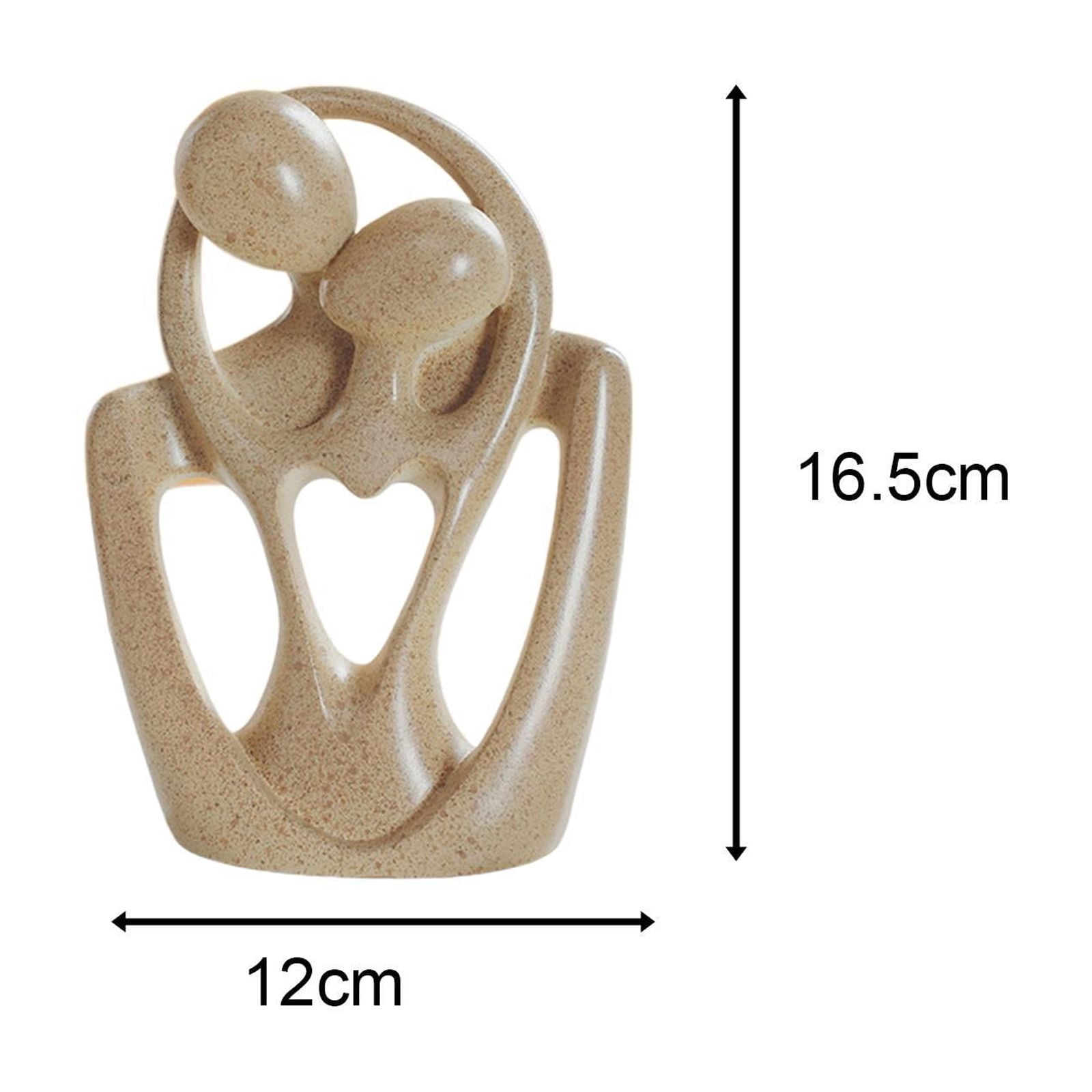 Dualoai Flamingo Fairy Garden Ornament Sculpture for Spring Holiday Creative Resin Abstract Couple Figurine Yard Art Bookcase Cafe Desktop Decorations Birthday Gift