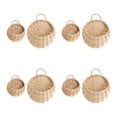 thumbnail image 6 of MLINS 8 PCS Straw and Willow Basket Wicker Flower Pots Flower Wall Hanging Flowerpot Hanging Basket Rustic Rattan Hanging Wall Basket(Original ), 6 of 8