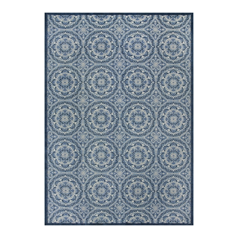 Free Shipping! Better Homes & Gardens 7x10 Blue Medallion Outdoor