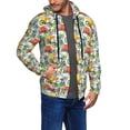thumbnail image 5 of JUNZAN Retro Bike Print Men's Zip Up Hoodie Athletic Hoodies Long Sleeve Hooded Sweatshirts With Pockets (S-3XL), 5 of 6