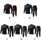 thumbnail image 5 of Guardurnaity Conjunto de ropa interior térmica para hombre, trajes transpirables de secado rápido, medias básicas, pantalones, ropa deportiva, conjuntos de ropa gris y rojo SG, 5 of 6