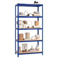 thumbnail image 3 of vidaXL 5-Layer Shelves 3 pcs Blue Steel&Engineered Wood, 3 of 5