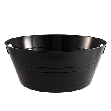 Black Plastic Party Tub with Handles, 17.6", by Way To Celebrate