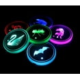 thumbnail image 4 of Huiyi 2pcs LED Car Coasters, Car Cup Holder Insert,LED Cup Pad Holder RGB 7 Colors Changing Lights USB Car Cup Coasters for Car Accessories (E), 4 of 4
