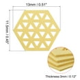 thumbnail image 2 of Uxcell Felt Coasters, Hexagonal Pad Coaster for Drink Cup Pot Bowl Vase, Light Yellow 4 Pack, 2 of 5