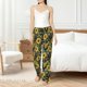 thumbnail image 4 of Fotbe Sunflowers Pantalones de Pijama para Mujer, Pantalones de Dormir, Pantalones Pj con Cordón y Bolsillos-3X-Large, 4 of 6