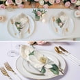 thumbnail image 2 of Flowers Leaves Cloth Napkins, Farmhouse White Botanical Magnolia Retro Washable and Reusable Dinner Napkins Set of 8, Table Napkin for Kitchen Party Birthday Wedding Hotel Housewarming 20"x20", 2 of 8