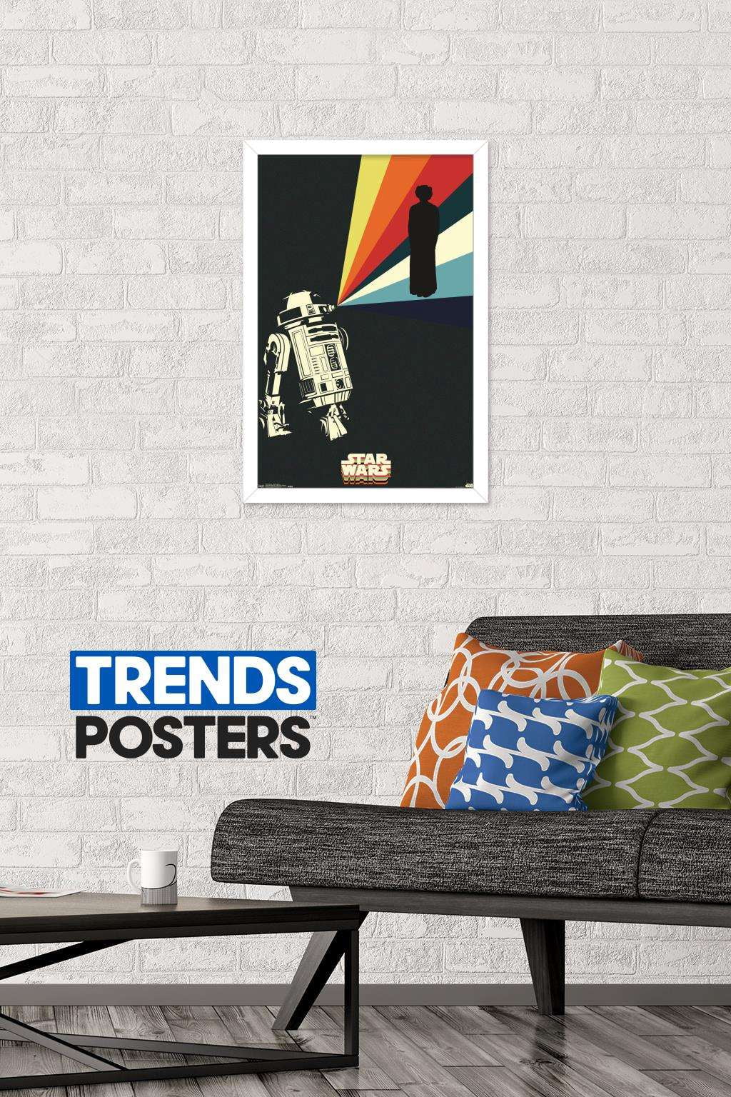 Star Wars: Saga - R2D2 Projection Wall Poster, 14.725" x 22.375", Framed