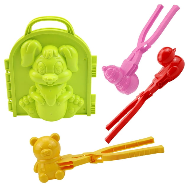 Juego de 4 piezas de colores para jugar con juguetes de nieve, trampa de nieve grande, molde de nieve, bolas de nieve para niños, herramientas de lucha contra bolas de nieve al aire libre Wmkox8yii shdjk3640