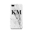 thumbnail image 1 of Personalised Cracked White Marble Initials iPhone 8 Plus Case,iPhone 16 Pro Max, 1 of 3