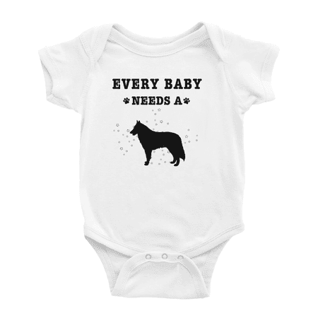 

Every Baby Needs A Belgian Sheepdog Dog Cute Baby Jumpsuits