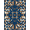 Blue Brown Cream, Pattern 17, variant on ODIKA 8'x10' Washable Area Rug Non-Slip Chair-Friendly Mat Tan Abstract Navy Neutral Motif Geometric Interlocking Brushstroke for Dining Room, Large Office, Lounge