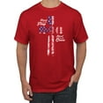 thumbnail image 2 of Wild Bobby Stand For The Flag Kneel for The Cross USA Flag Men Tee, 2 of 6