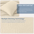 thumbnail image 6 of Quilt Set Queen Size - Lightweight Quilts Summer Bedspreads for All Season 3 Piece (1 Quilt, 2 Pillow Shams) - Cream, 6 of 7
