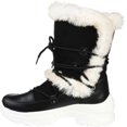 thumbnail image 3 of Women's Journee Collection Polar Mid Calf Boot Black Faux Suede/Faux Leather 12 M, 3 of 4