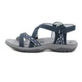 thumbnail image 6 of kamemir Sandals Womens Wedges, Featuring Foam Cushioned Insoles Lightweight For All Day Wear, And Hook And Loop Closure(Blue,8.5), 6 of 6