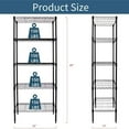 thumbnail image 7 of YRLLENSDAN Storage Shelves for Storage Rack, 5 Tier Wire Shelving 750Lbs Capacity Adjustable Layer Metal Rack Strong for Restaurant Garage Kitchen, 7 of 7