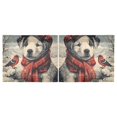 thumbnail image 3 of Wobogo Winter Dog Kitchen Curtains 2 Piece Set Farmhouse Country Style Light Filtering Small Window Drapes Suitable for Bathroom Laundry Room and RV 27x36in, 3 of 9