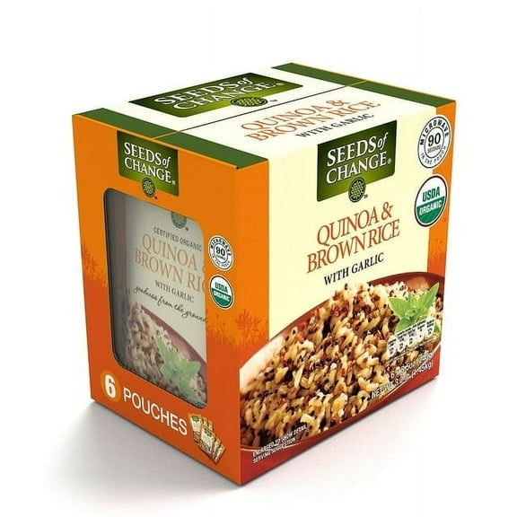 Seeds of Change Certified Organic Quinoa and Brown Rice with Garlic 8.5 oz. 6 Pk.