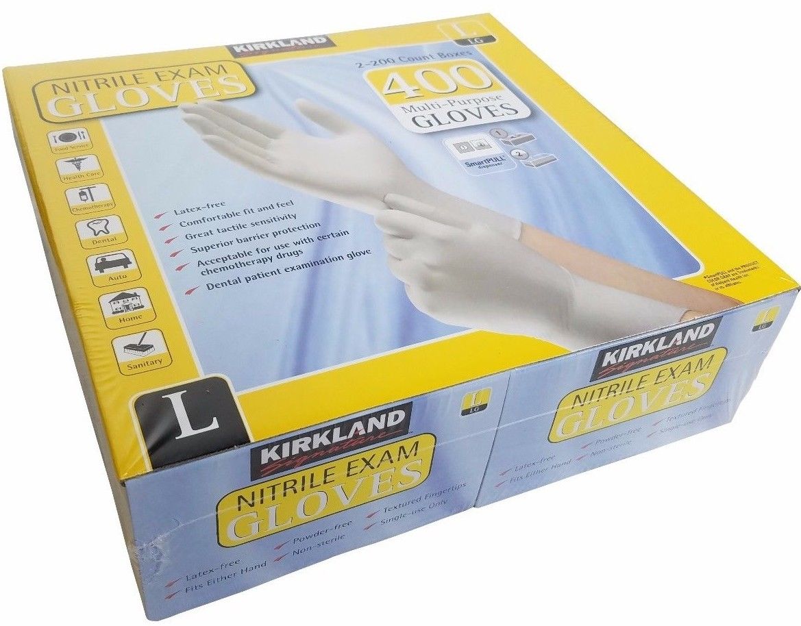 Home Small Kirkland Nitrile Exam Gloves x 400 Multi Purpose Latex