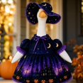 thumbnail image 4 of Ktlvex 23" Halloween Porch Goose Costume Set Witch Hat, Layered Dress & Bat Wings, Spooky Holiday Outfit for Yard Decoration for 23-Inch Geese（A）, 4 of 7