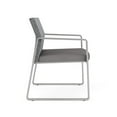 thumbnail image 4 of Fauteuil d'Invité Surdimensionné Gansett pour Réception et Attente / Acier Argenté / Gris / Gris, 4 of 5