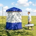 thumbnail image 3 of Outsunny Camping Shower Tent with Solar Shower Bag and Carrying Bag, Blue, 3 of 10