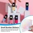 thumbnail image 4 of Uxcell Reflective Round Small Number Stickers, Self Adhesive Laser Consecutive Numbered Stickers Numbers 1, 4 of 7
