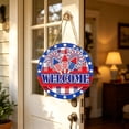 thumbnail image 6 of CuiLiyq 4th of July Wooden Welcome Door Hanger, Patriotic Memorial Day USA 250th Anniversary Sign for Front Porch Wall Entryway Home Decor, 6 of 6