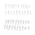 thumbnail image 1 of Bunblic 40 Pcs 1/50 Échelle Modèle Non Peint Figurines Miniatures Modèle Architectural Simulation de Scène Humaine, 1 of 8