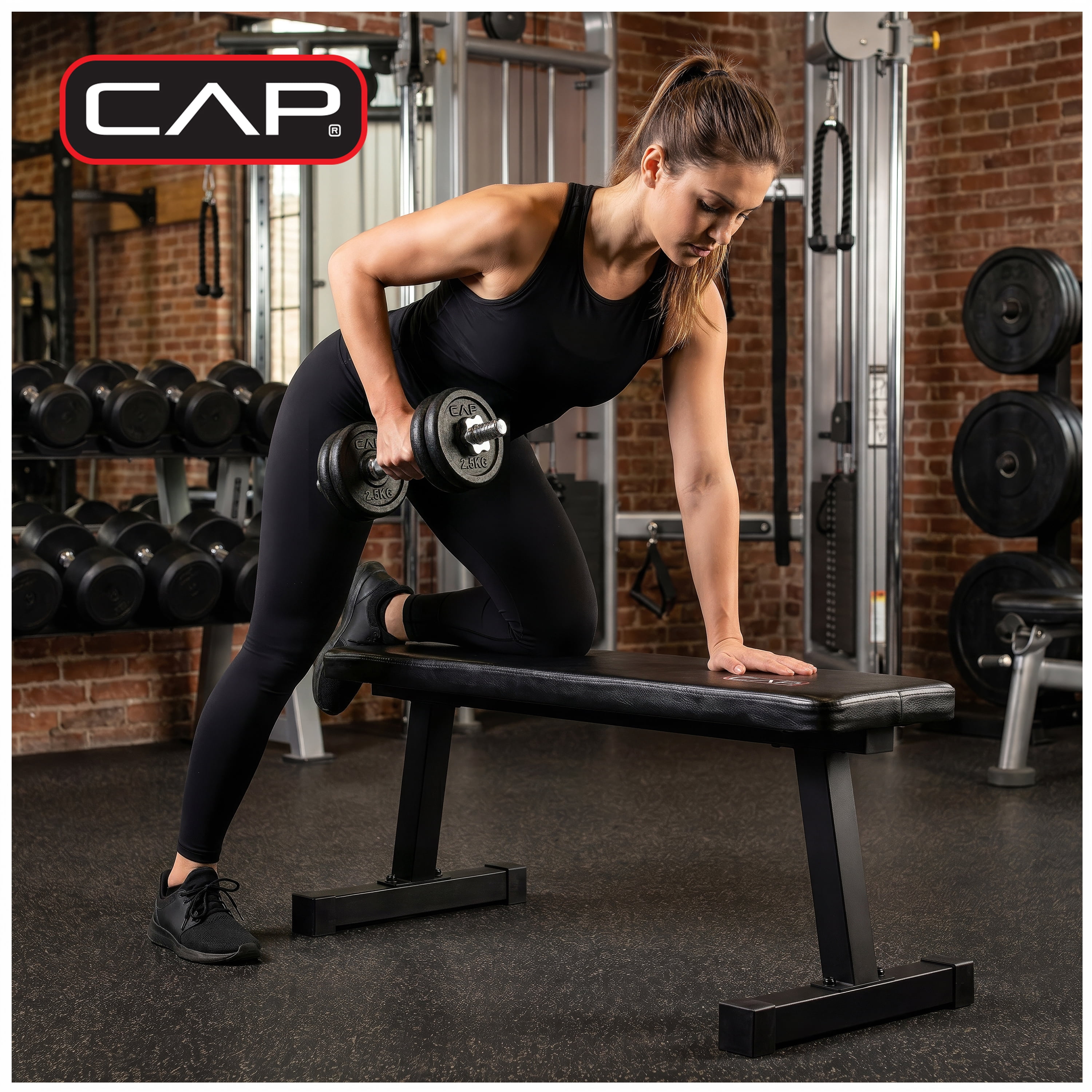 CAP Universal Flat Weight Bench, Black