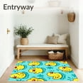 thumbnail image 3 of ODIKA 2'x3' Machine Washable Non-Slip Area Rug, Playful Pond Friend Washroom Decoration Multiple High Traffic Rug, Yellow, 722114, 3 of 7