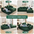 thumbnail image 3 of 110” Cloud Sectional Couch, Boneless Sofa for Living Room, Modular Sectional Sofa with Deep Seat, Comfy Fluffy Couch with L-Shaped Chaise, No Assembly Required (Right-Facing Chaise, Green), 3 of 6