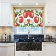 thumbnail image 5 of Yayeee Kitchen Curtains Tier Pair Light Filtering 27"x36" Rod Pocket Short Cafe Window Panel, Apple Pattern, 5 of 7