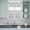 Grey, navy blue, variant on 3 Piece Kitchen Curtains and Valances Set Purple Grey Botanical Cafe Curtains 36 Inch Length Spring Floral Summer Farmhouse Valance & Tier Curtain for Living Room Bedroom Window 54"x18" 27"x36"*2