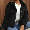 thumbnail image 7 of Xdegoge Fleece Jacket for Women Cropped Fuzzy Casual Faux Fur Button Down Open Front Coats Warm Fashion Winter Jackets Outerwear, 7 of 7