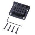 thumbnail image 3 of xinxixnxx Guitar Bridge with Wrench Screw Set for 3 String Electric Guitar Part Black, 3 of 9