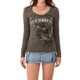 thumbnail image 5 of Women Vintage Y2K Long Sleeve T-shirt Heart Wing Rose Graphic Printed Tops Retro Grunge Gothic Tee, 5 of 6
