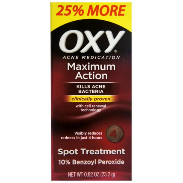 4 Pack - OXY Acne Medication Maximum Action Rapid Spot ...