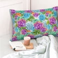 thumbnail image 4 of Kdxio Cotton Pillow Cases 16"x24" Pillowcases,Soft and Breathable Bedroom Pillow Cases-Succulents-No Pillow Core, 4 of 5