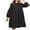Black, variant on APEXFWDT Womens Long Puff Sleeve Dress Casual Babydoll A-Line Mini Dresses for Women High Waist Loose Flowy Pleated Tunic Dress