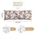 thumbnail image 2 of KLL Paisley Floral Pattern Long Body Pillow Cover,20x60 Body Pillow Cases,Soft Brushed Microfiber Invisible Zipper Design-Pillow core not included, 2 of 7