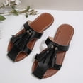 thumbnail image 5 of Bkhluea Women Fringe T-Strap Slide Sandals Slip On Comfortable Footwear For Beach Travel Daily Casual Outdoor Activities, 5 of 7