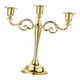 thumbnail image 5 of Candelabro de tres brazos de estilo europeo para decoración de bodas y cenas dorado, 5 of 6