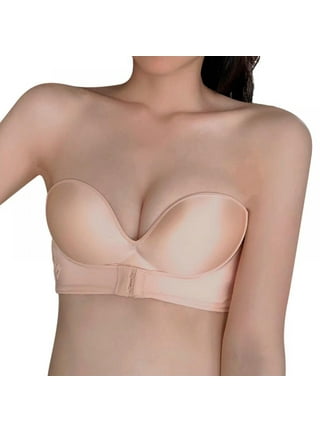 Milebirt Women Non-Padded Backless transparent strap Bra
