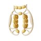 thumbnail image 5 of Roller de ador de piernas Roller de 18 puntos para equipos de culturismo físico Amarillo, 5 of 8
